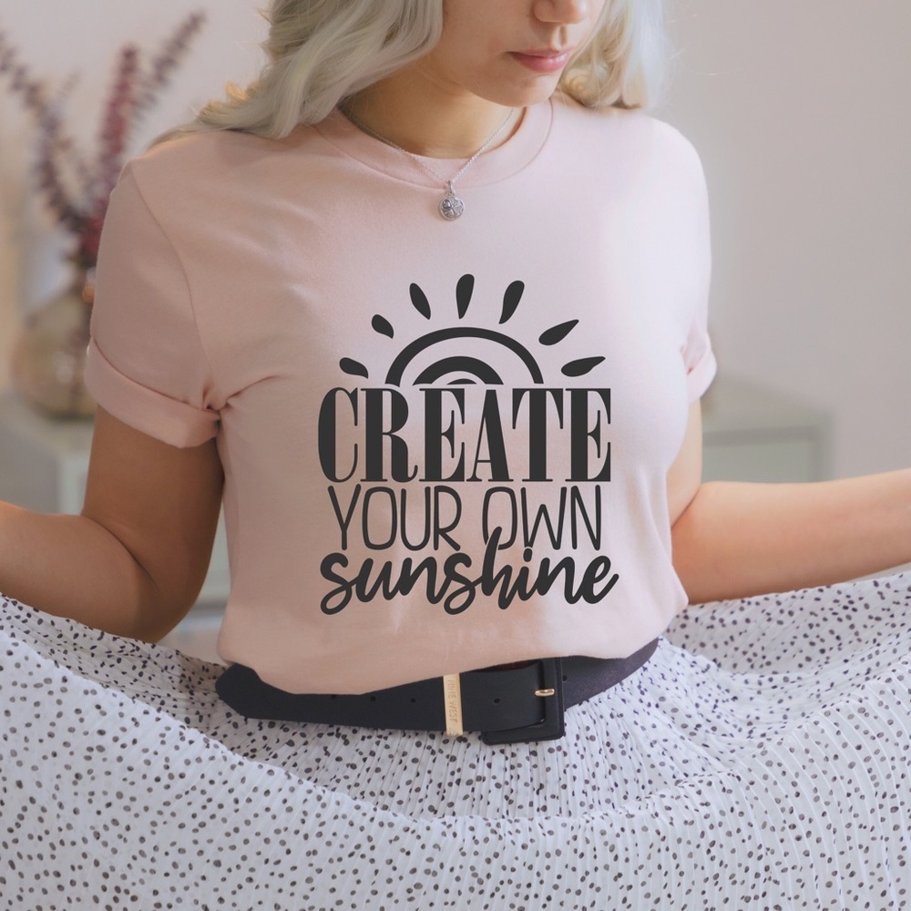 Create your own sunshine graphic spring tee